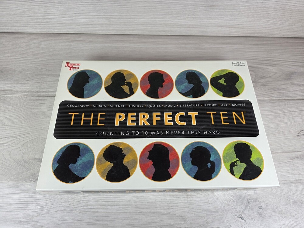 University Games THE PERFECT TEN Board Game w Box and Components SU39